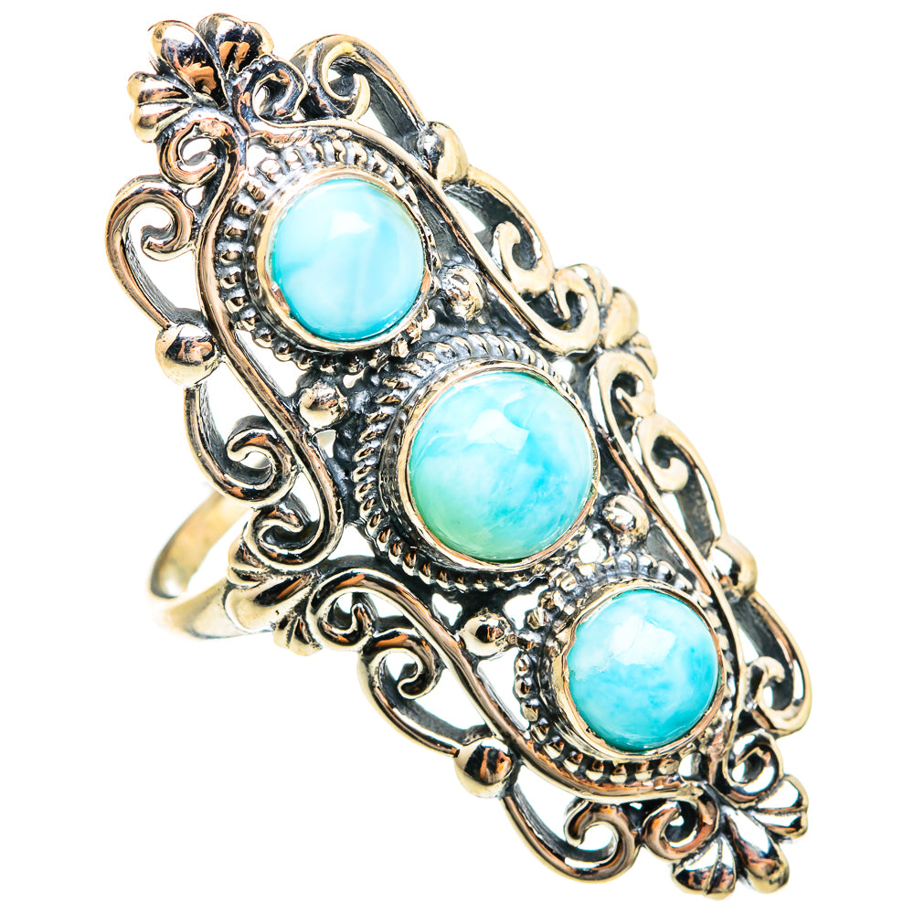 Larimar Rings handcrafted by Anasilvercos - RING74689