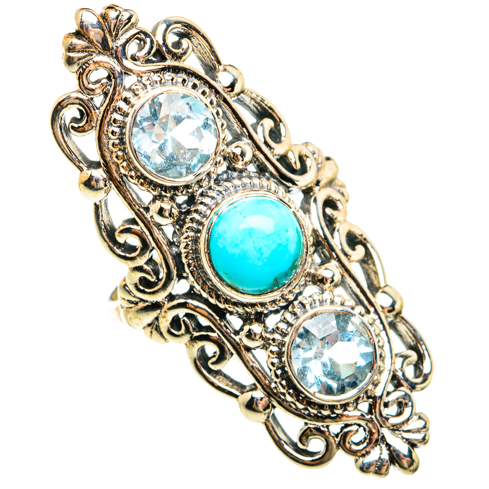 Arizona Turquoise Rings handcrafted by Anasilvercos - RING74693