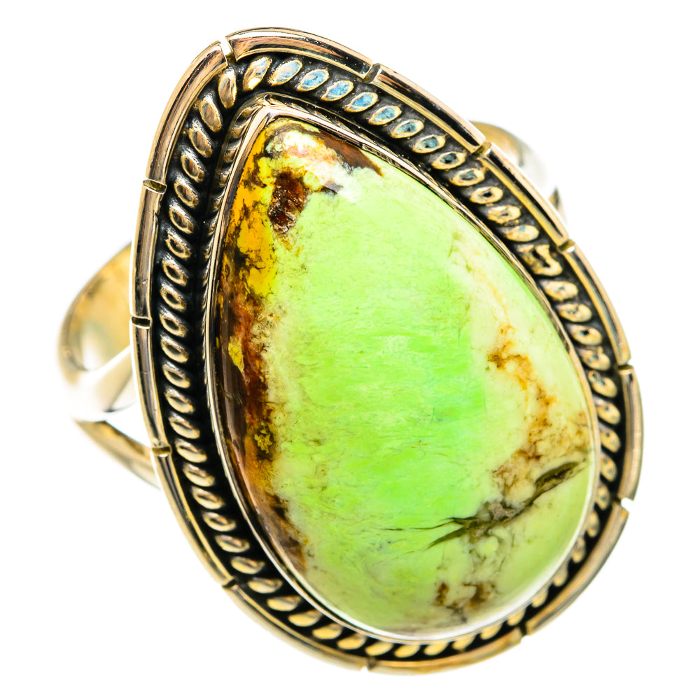 Lemon Chrysoprase Rings handcrafted by Anasilvercos - RING74694
