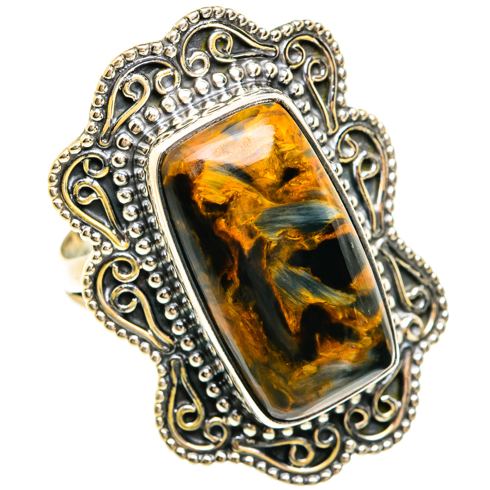 Golden Pietersite Rings handcrafted by Anasilvercos - RING74700