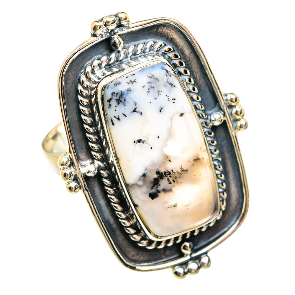 Dendritic Opal Rings handcrafted by Anasilvercos - RING74709