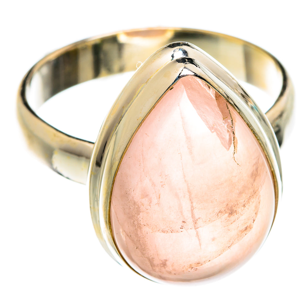 Rose Quartz Rings handcrafted by Anasilvercos - RING74735