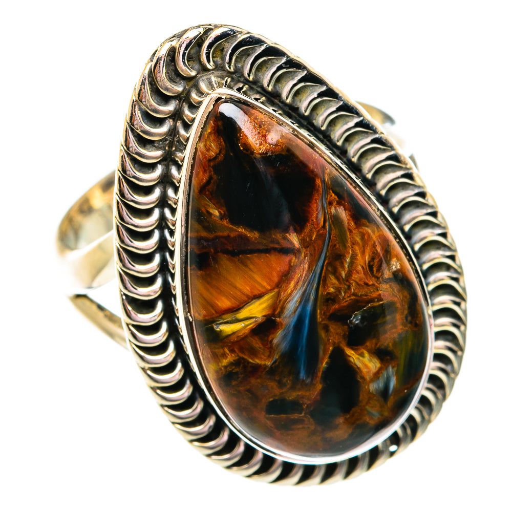 Golden Pietersite Rings handcrafted by Anasilvercos - RING74759