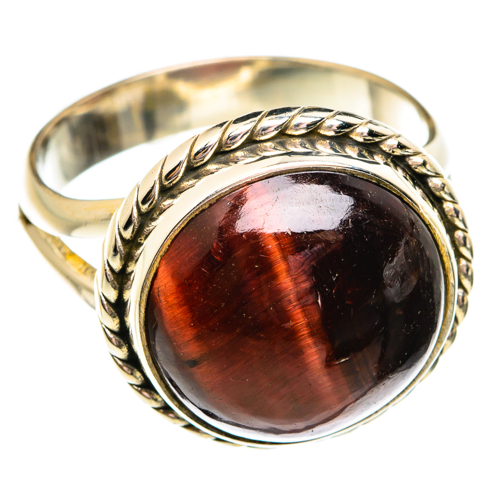 Red Tiger Eye Rings handcrafted by Anasilvercos - RING74805
