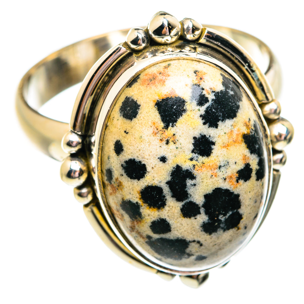 Dalmatian Jasper Rings handcrafted by Anasilvercos - RING74806