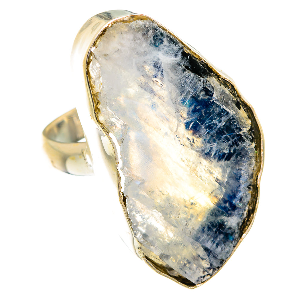 Rainbow Moonstone Rings handcrafted by Anasilvercos - RING74878