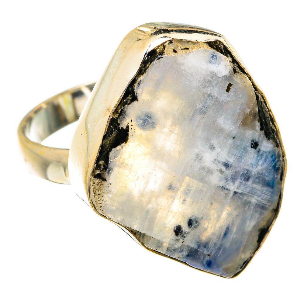 Rainbow Moonstone Rings handcrafted by Anasilvercos - RING74906