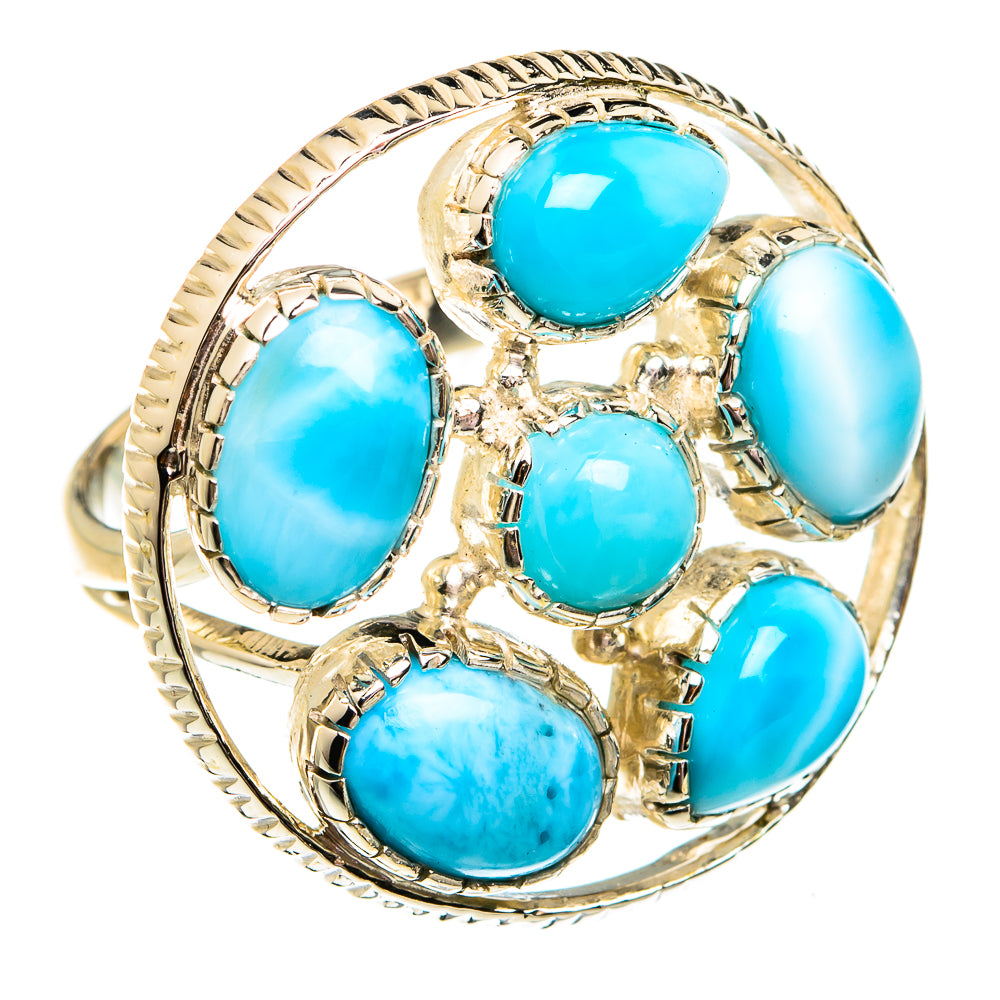 Larimar Rings handcrafted by Anasilvercos - RING74920