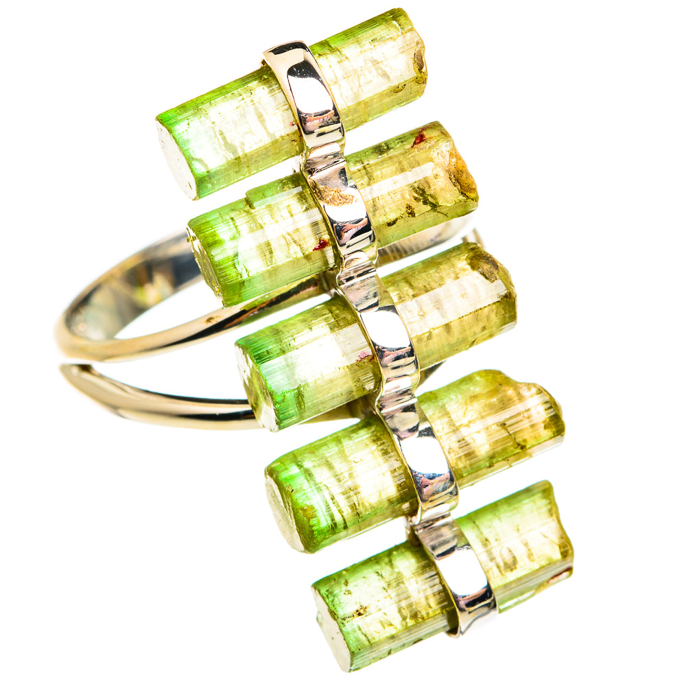 Green Tourmaline Rings handcrafted by Anasilvercos - RING74929