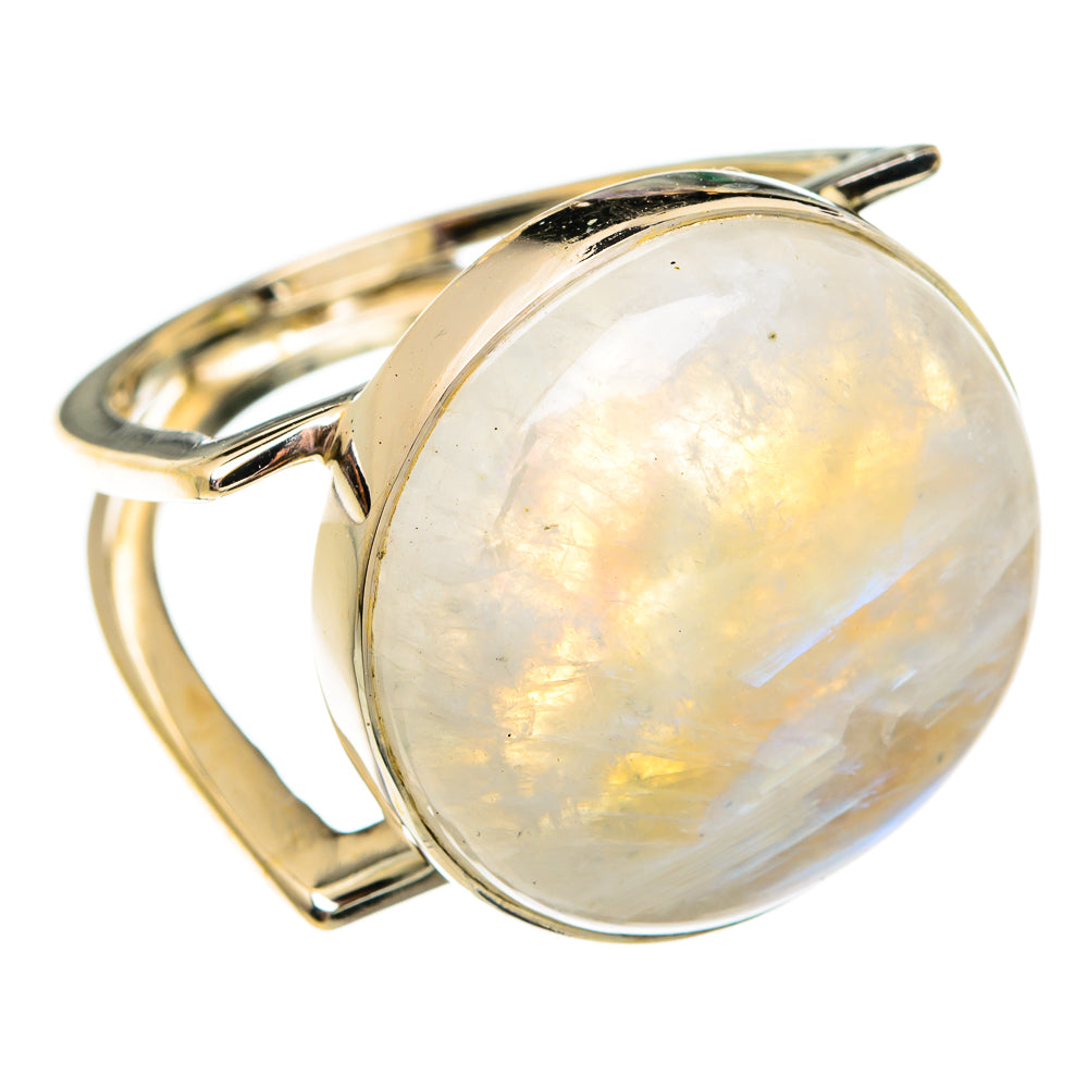 Rainbow Moonstone Rings handcrafted by Anasilvercos - RING74933