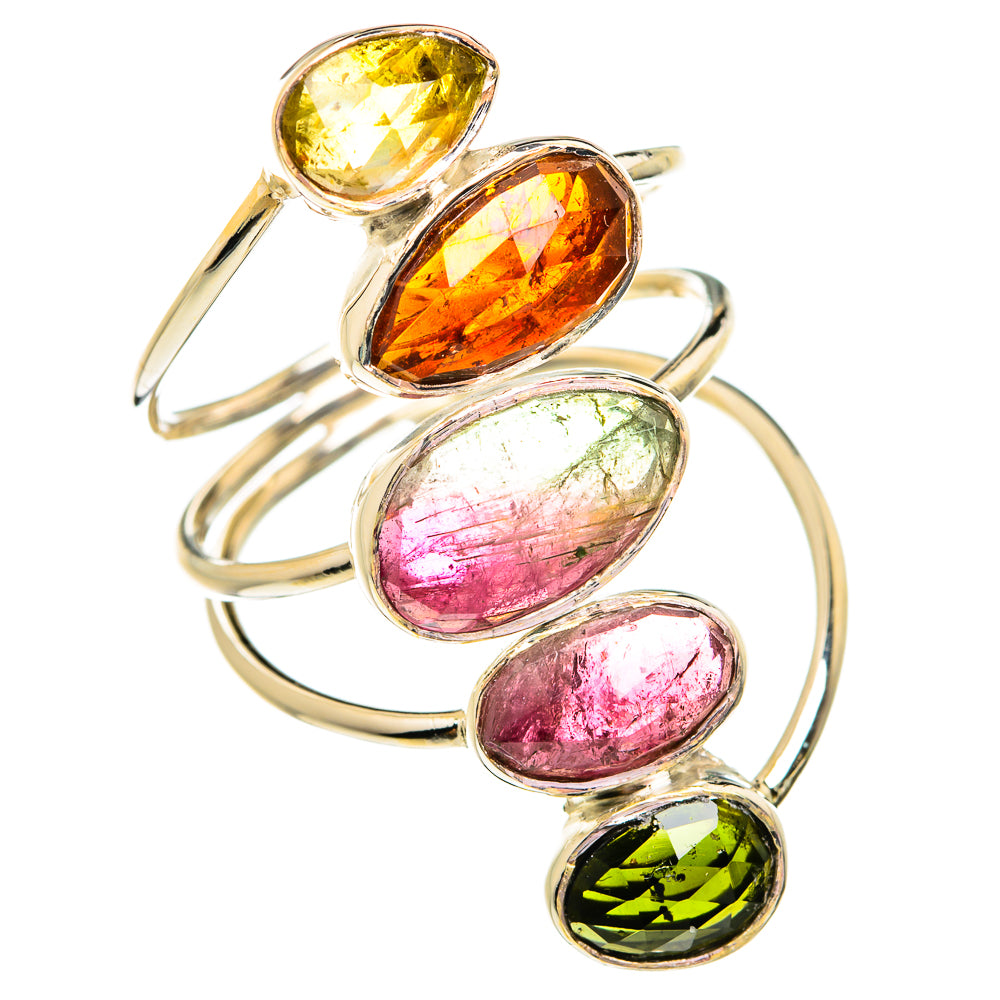 Watermelon Tourmaline Rings handcrafted by Anasilvercos - RING74943