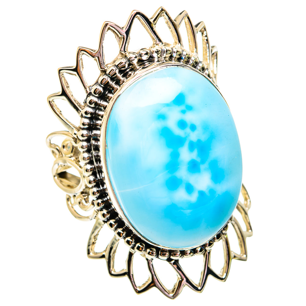 Larimar Rings handcrafted by Anasilvercos - RING74956