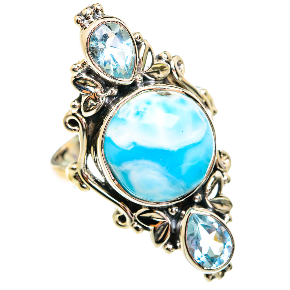 Larimar Rings handcrafted by Anasilvercos - RING74962