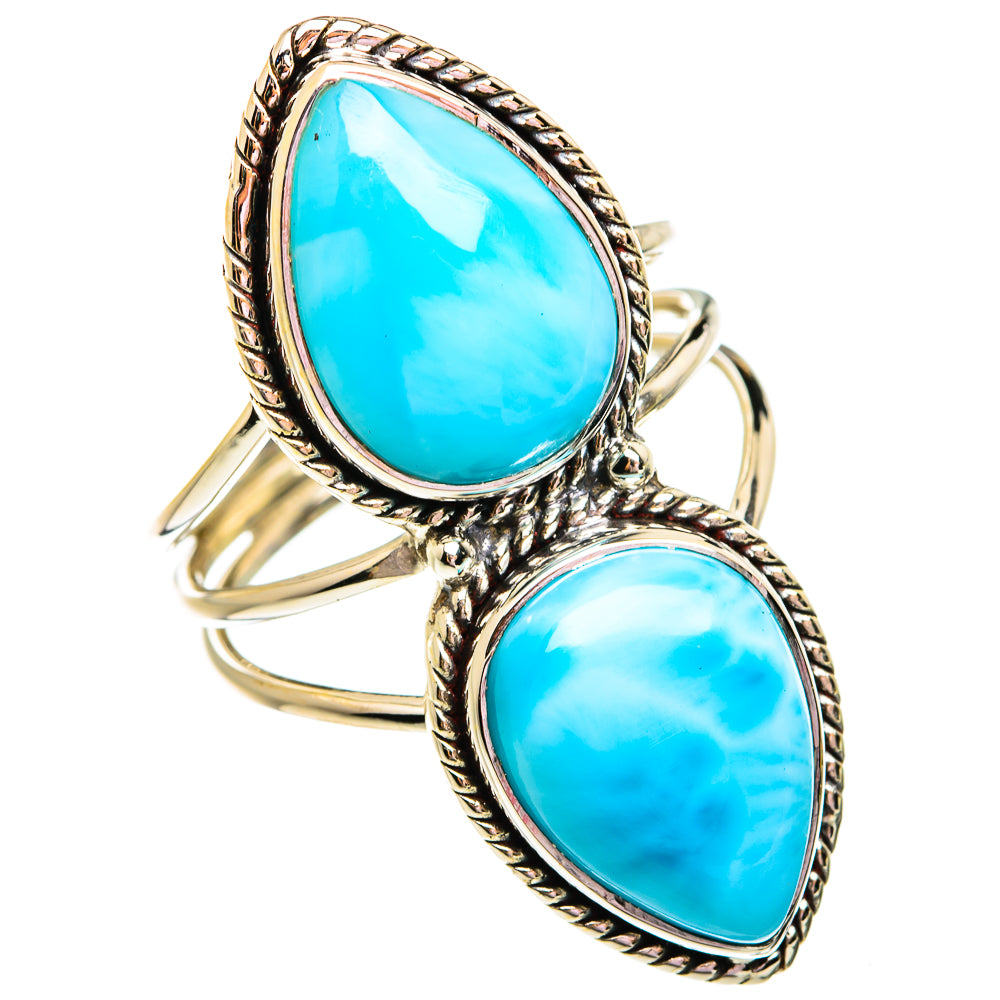 Larimar Rings handcrafted by Anasilvercos - RING74985