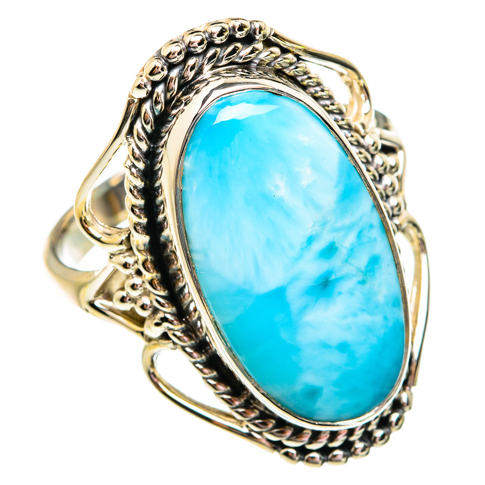 Larimar Rings handcrafted by Anasilvercos - RING74996