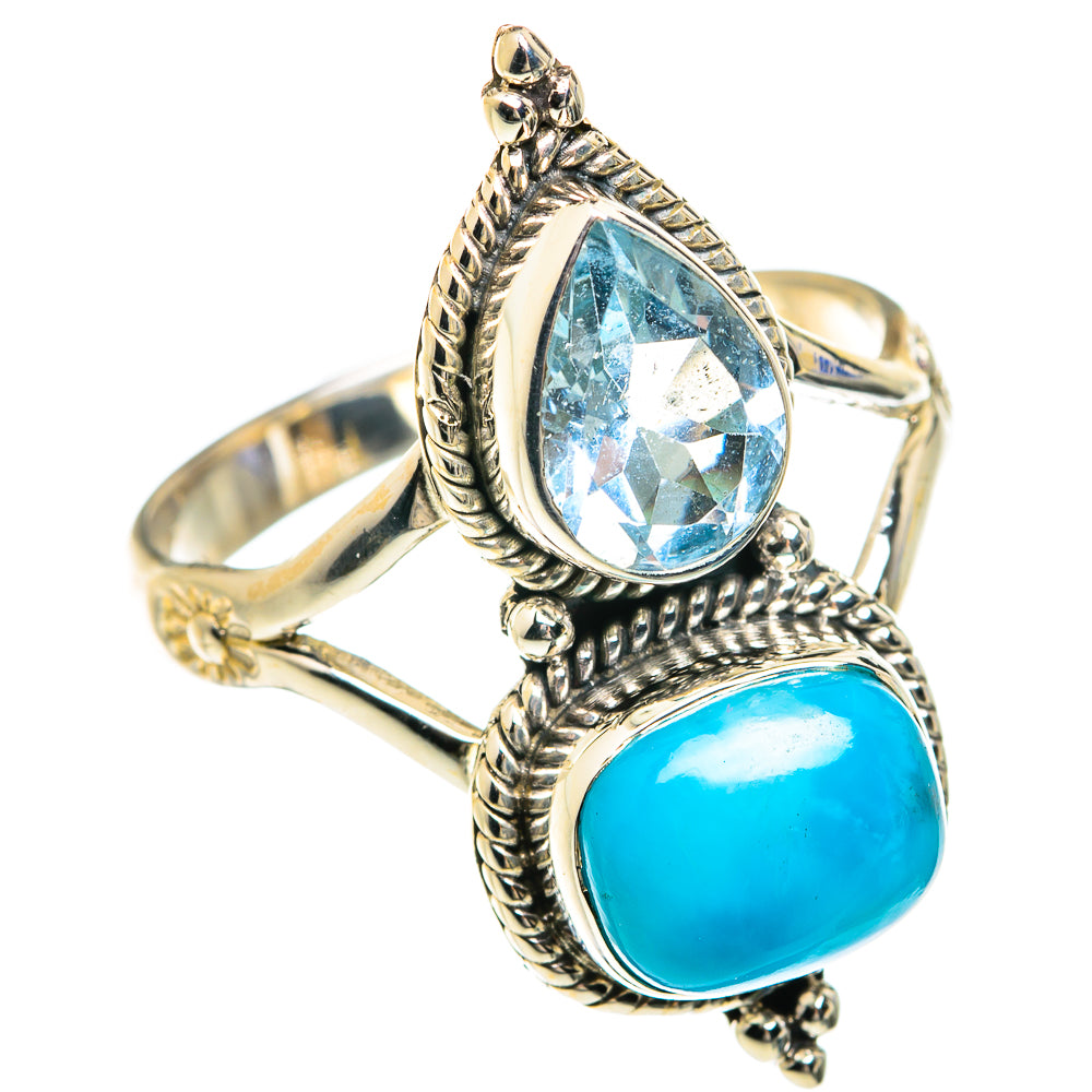 Larimar Rings handcrafted by Anasilvercos - RING75016