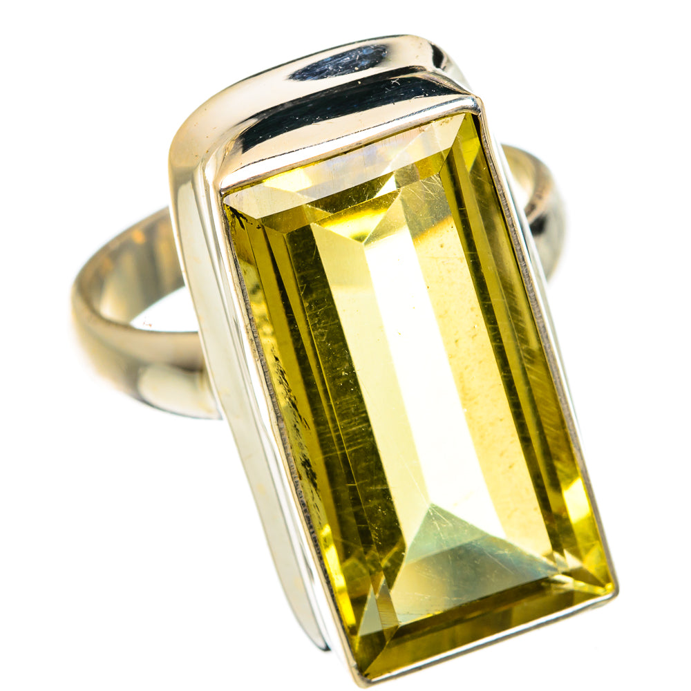 Lemon Quartz Rings handcrafted by Anasilvercos - RING75042