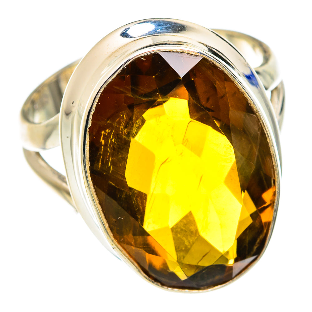 Mandarin Citrine Rings handcrafted by Anasilvercos - RING75056