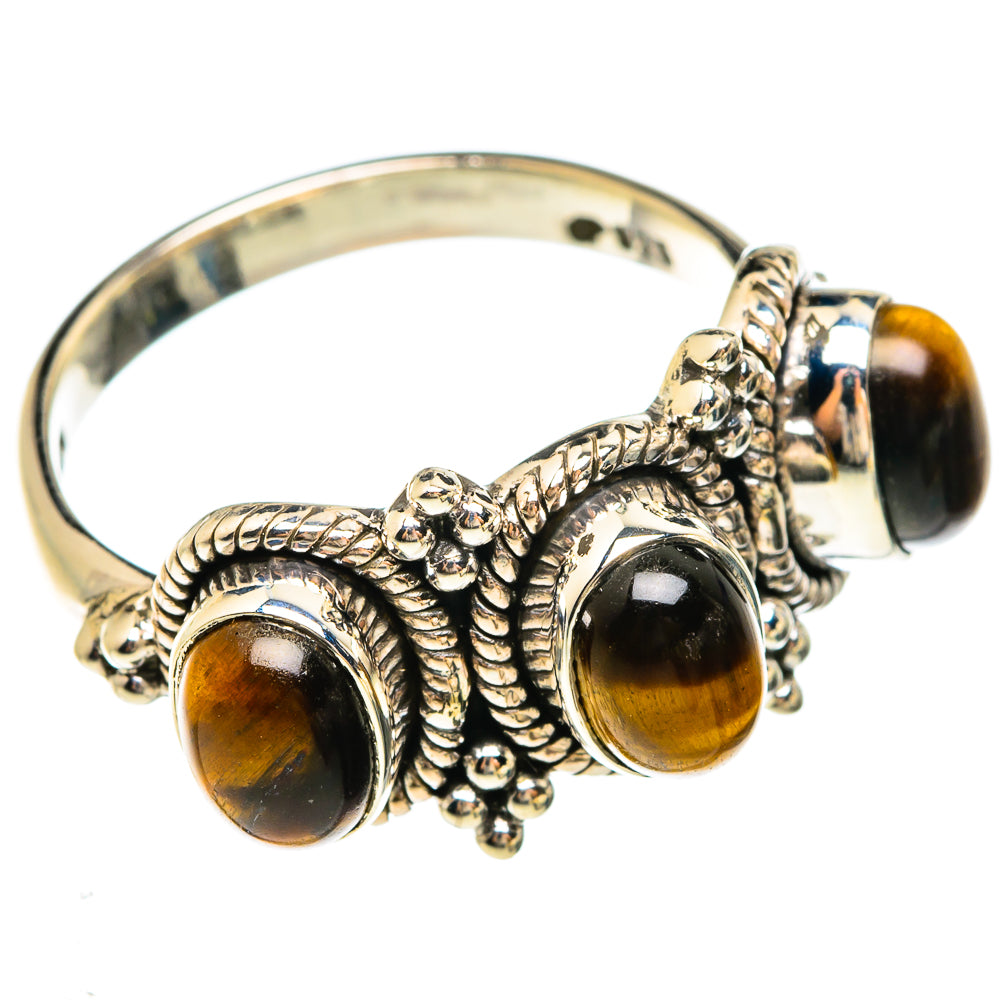 Tiger Eye Rings handcrafted by Anasilvercos - RING75057