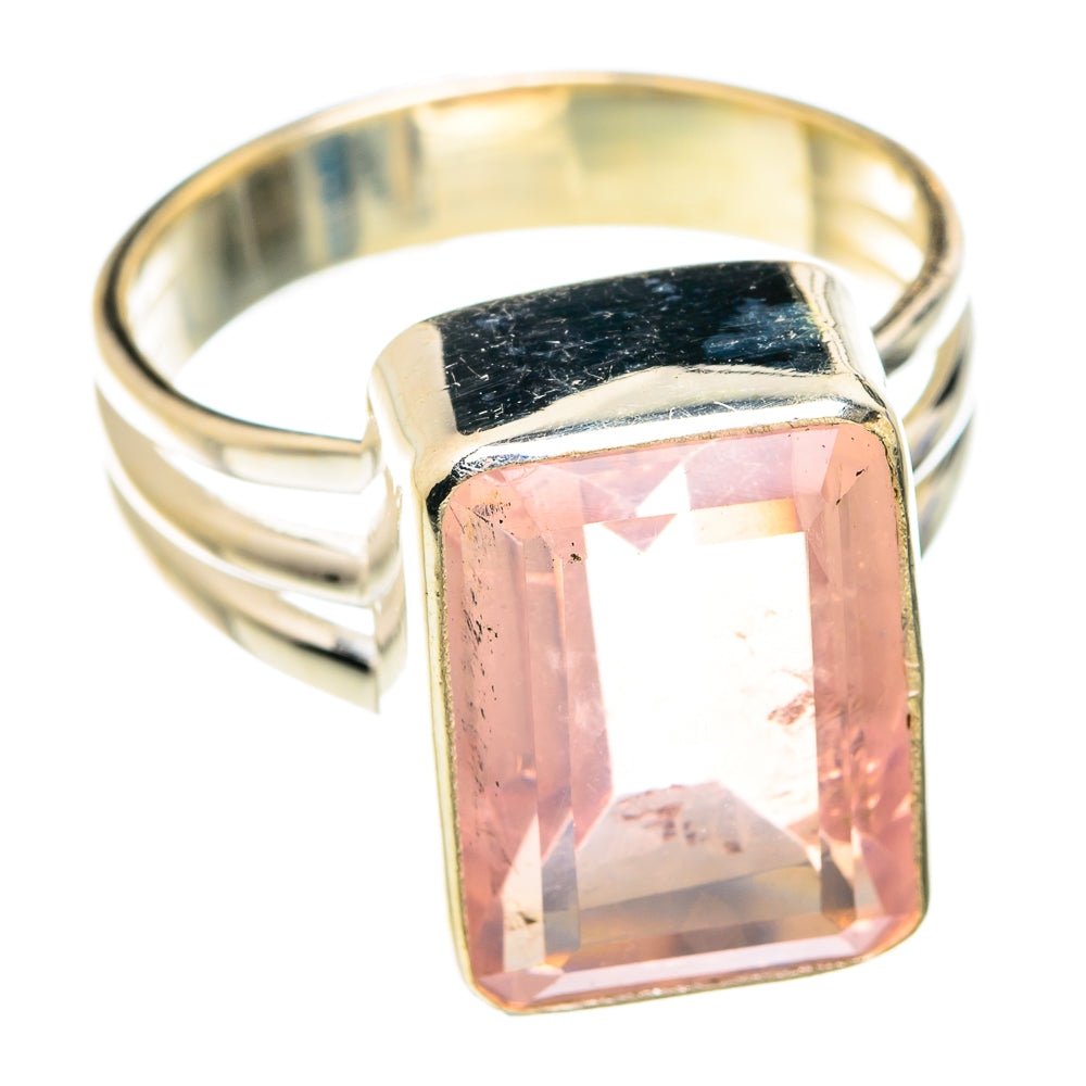 Rose Quartz Rings handcrafted by Anasilvercos - RING75061