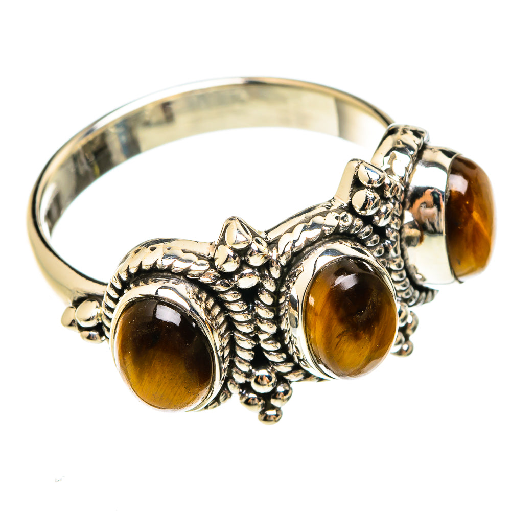 Tiger Eye Rings handcrafted by Anasilvercos - RING75088