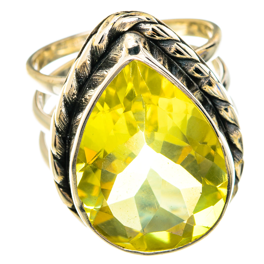 Lemon Quartz Rings handcrafted by Anasilvercos - RING75106