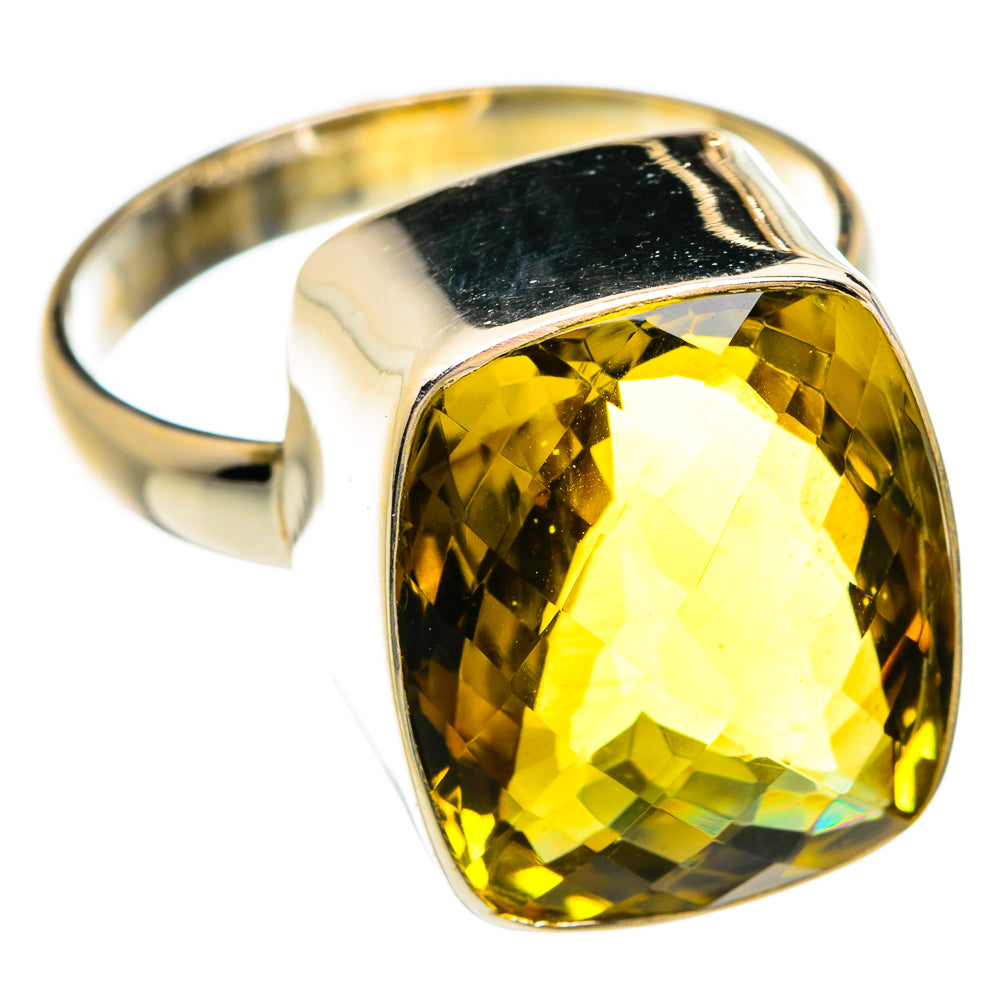 Lemon Quartz Rings handcrafted by Anasilvercos - RING75107