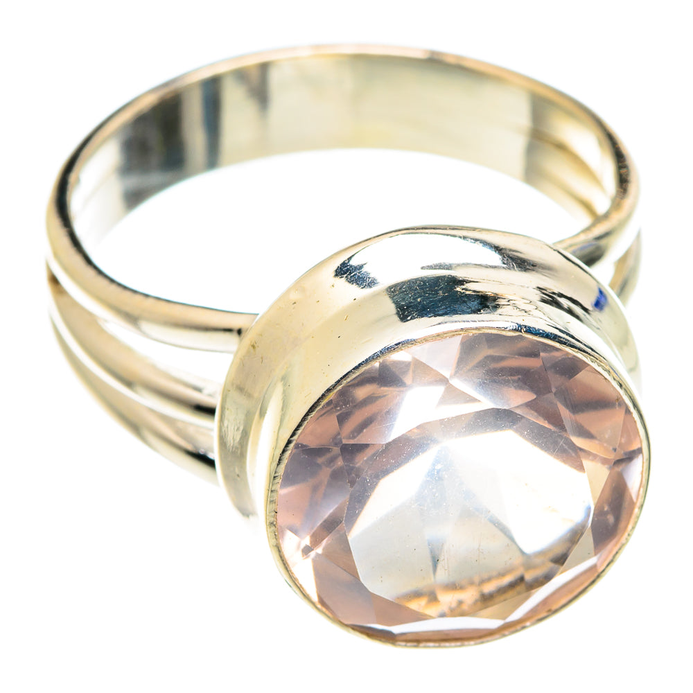 Rose Quartz Rings handcrafted by Anasilvercos - RING75125