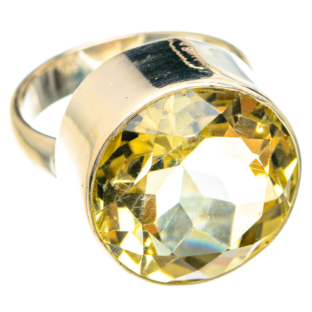Lemon Quartz Rings handcrafted by Anasilvercos - RING75136