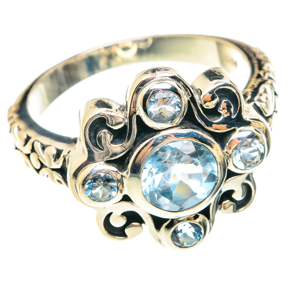 Blue Topaz Rings handcrafted by Anasilvercos - RING75143