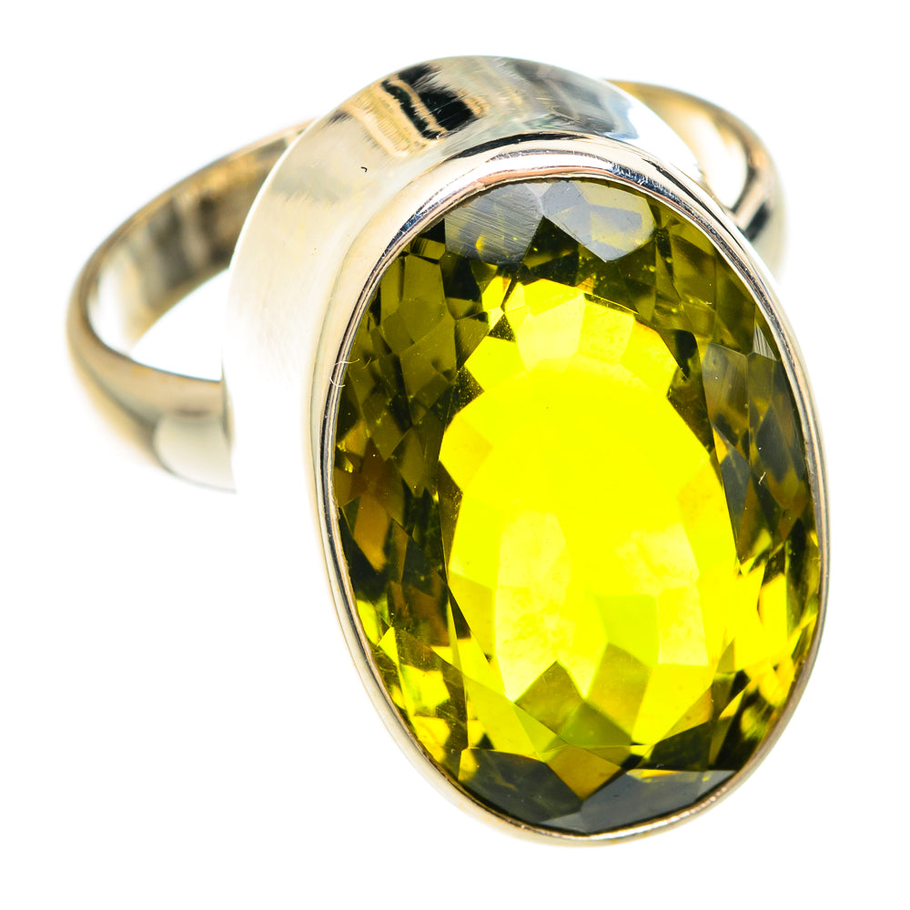 Olive Quartz Rings handcrafted by Anasilvercos - RING75147