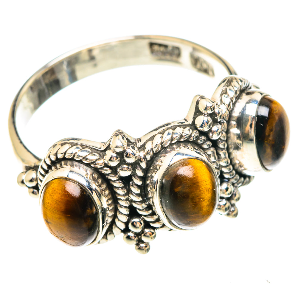 Tiger Eye Rings handcrafted by Anasilvercos - RING75150