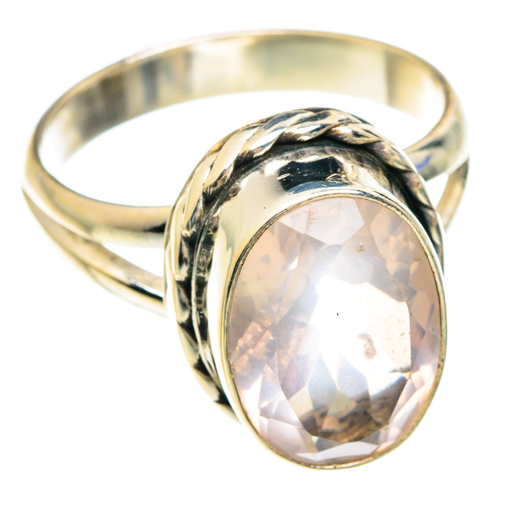 Rose Quartz Rings handcrafted by Anasilvercos - RING75155