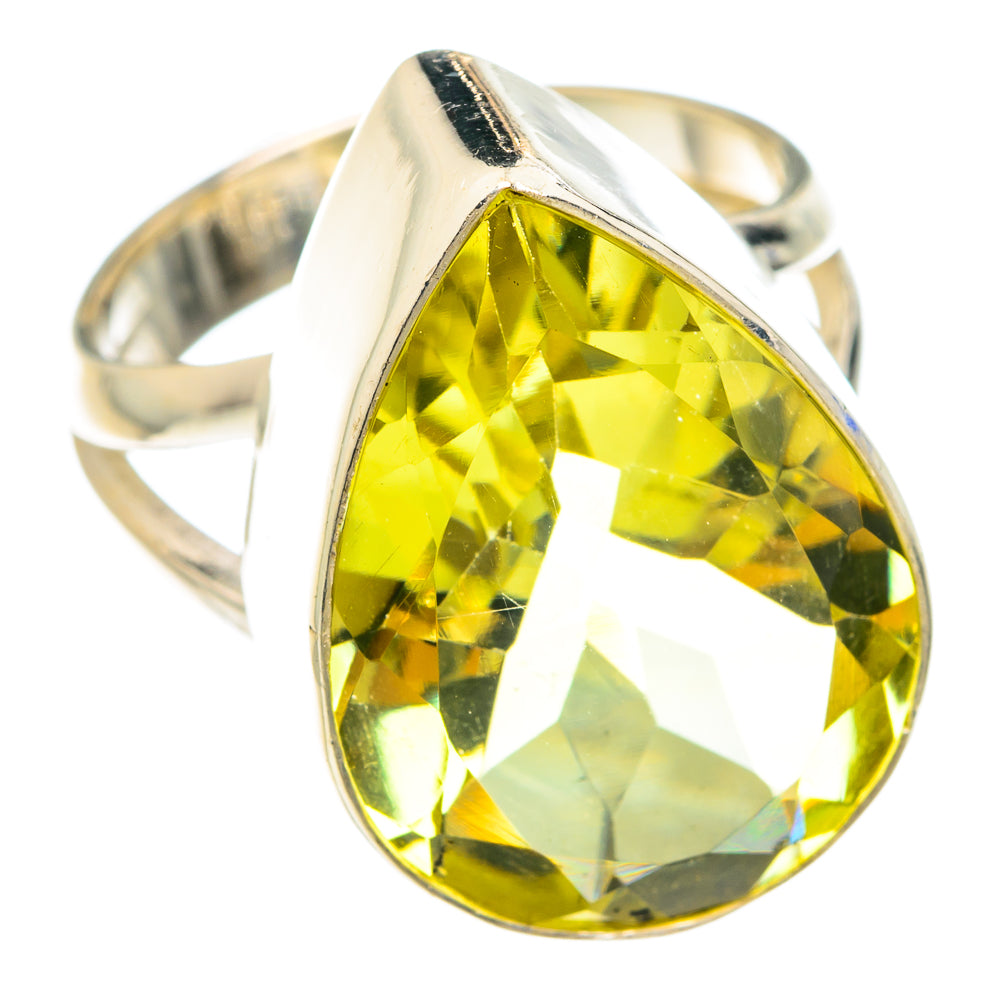 Lemon Quartz Rings handcrafted by Anasilvercos - RING75164