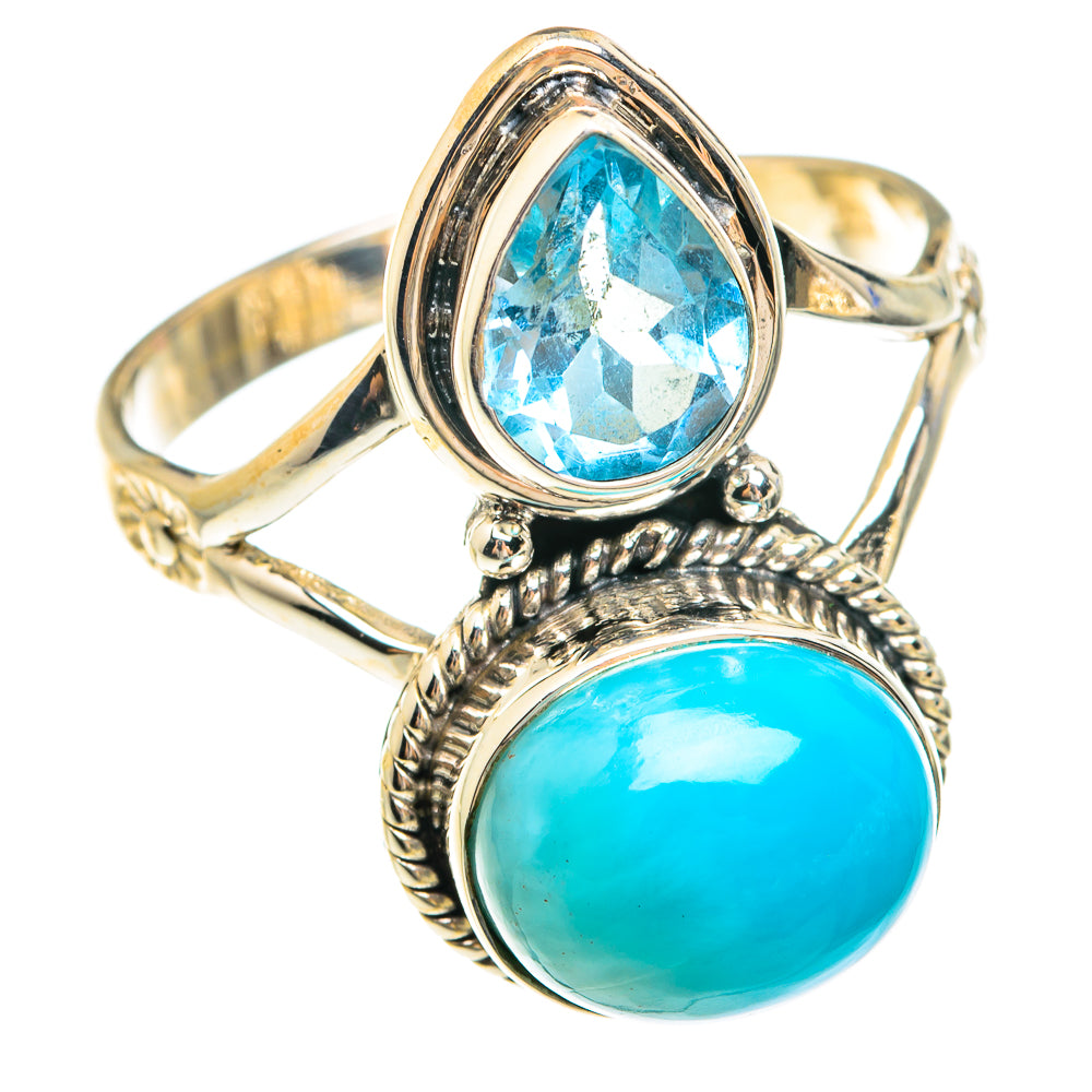 Larimar Rings handcrafted by Anasilvercos - RING75171