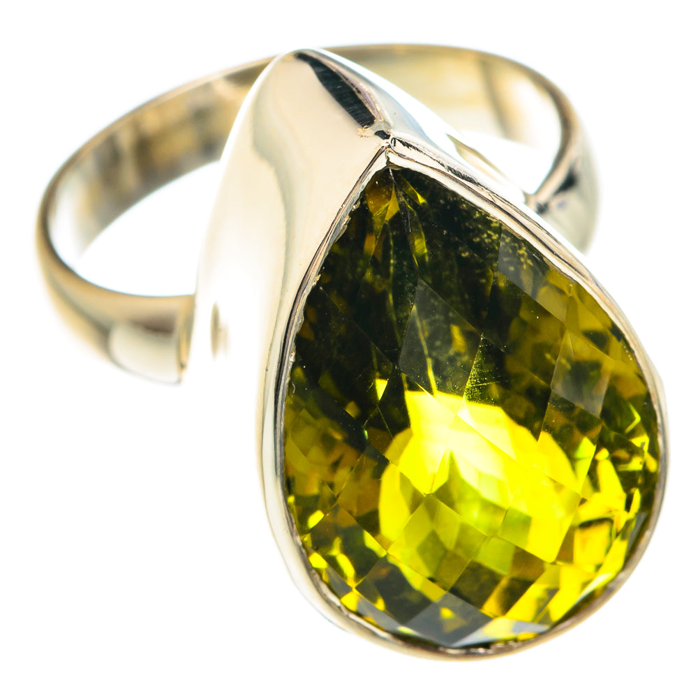 Olive Quartz Rings handcrafted by Anasilvercos - RING75176