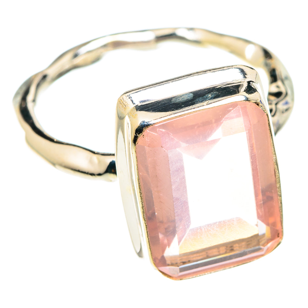 Rose Quartz Rings handcrafted by Anasilvercos - RING75183