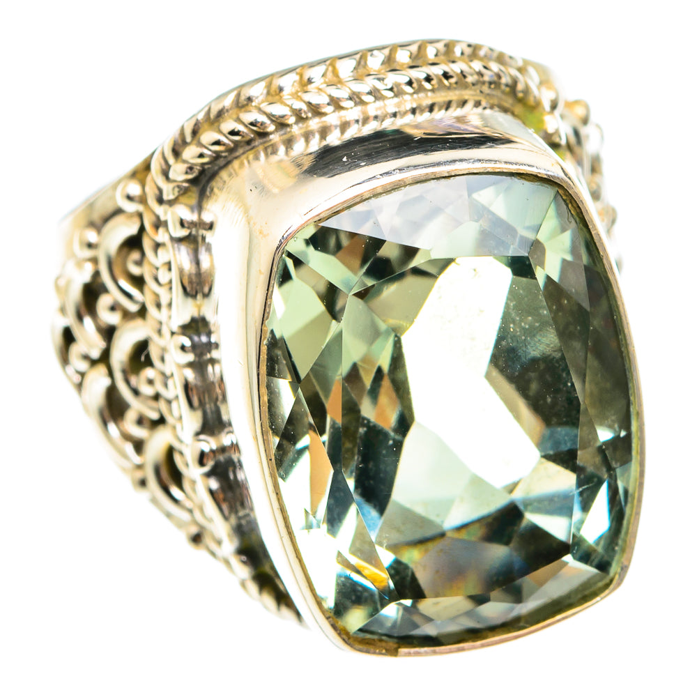 Green Amethyst Rings handcrafted by Anasilvercos - RING75201