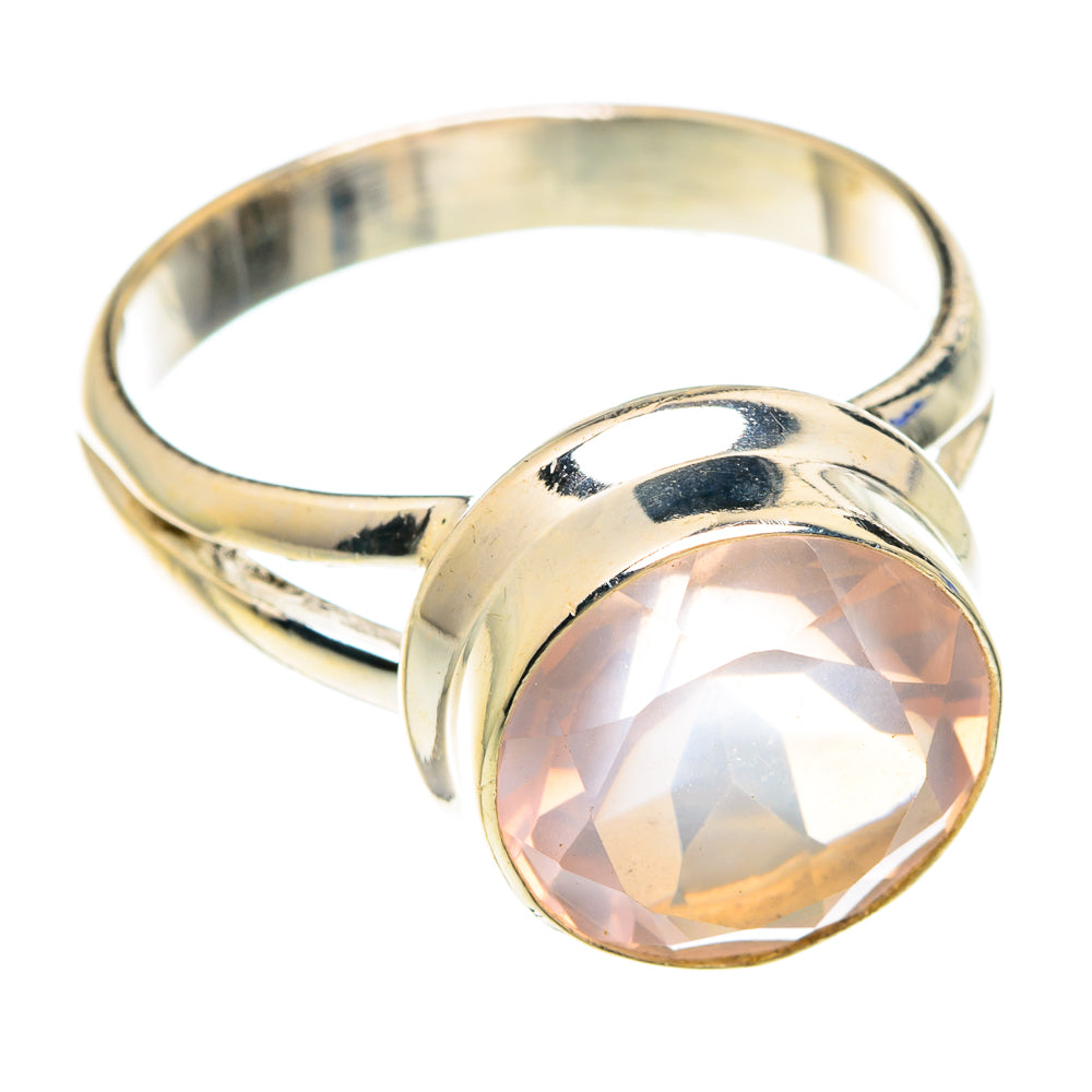 Rose Quartz Rings handcrafted by Anasilvercos - RING75211