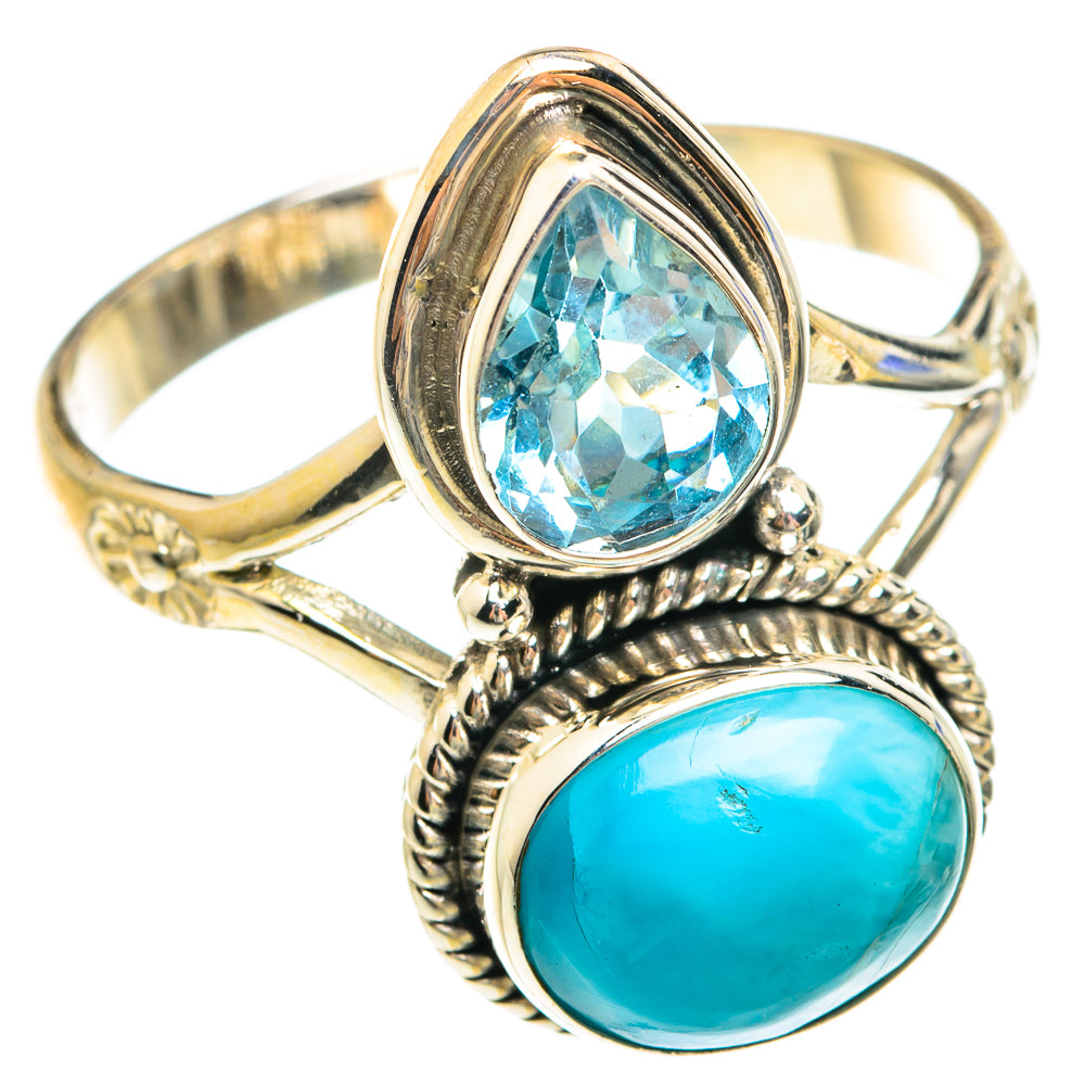 Larimar Rings handcrafted by Anasilvercos - RING75220