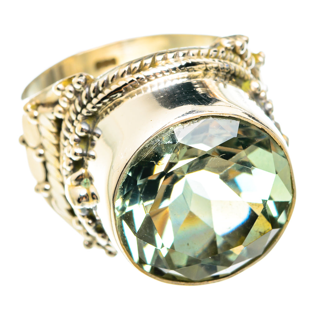 Green Amethyst Rings handcrafted by Anasilvercos - RING75227