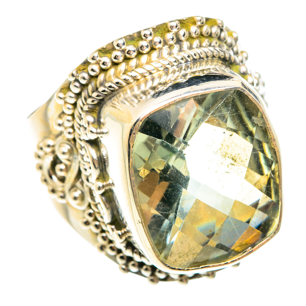 Green Amethyst Rings handcrafted by Anasilvercos - RING75229
