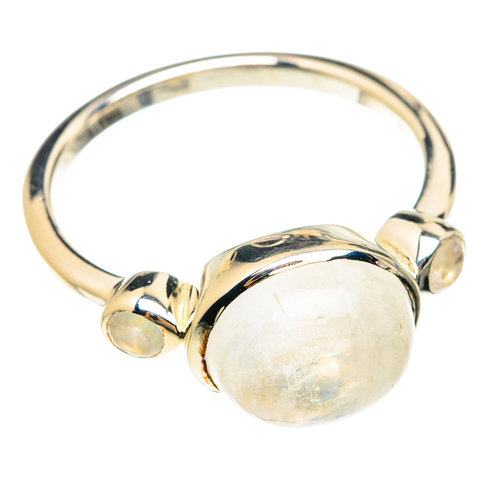 Rainbow Moonstone Rings handcrafted by Anasilvercos - RING75244