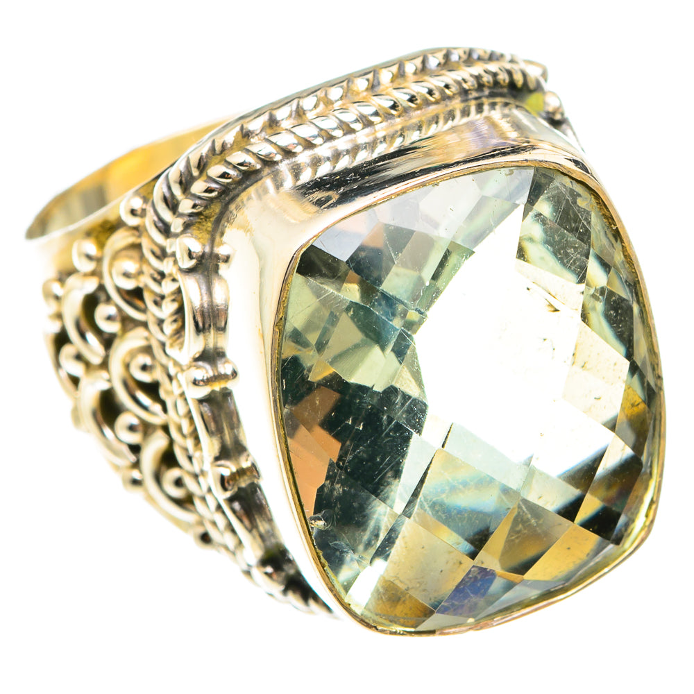 Green Amethyst Rings handcrafted by Anasilvercos - RING75279