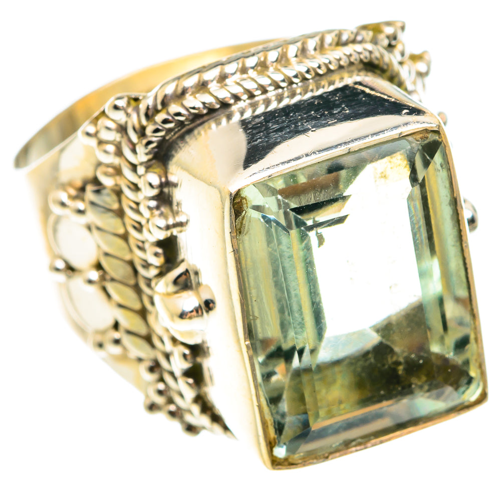 Green Amethyst Rings handcrafted by Anasilvercos - RING75281