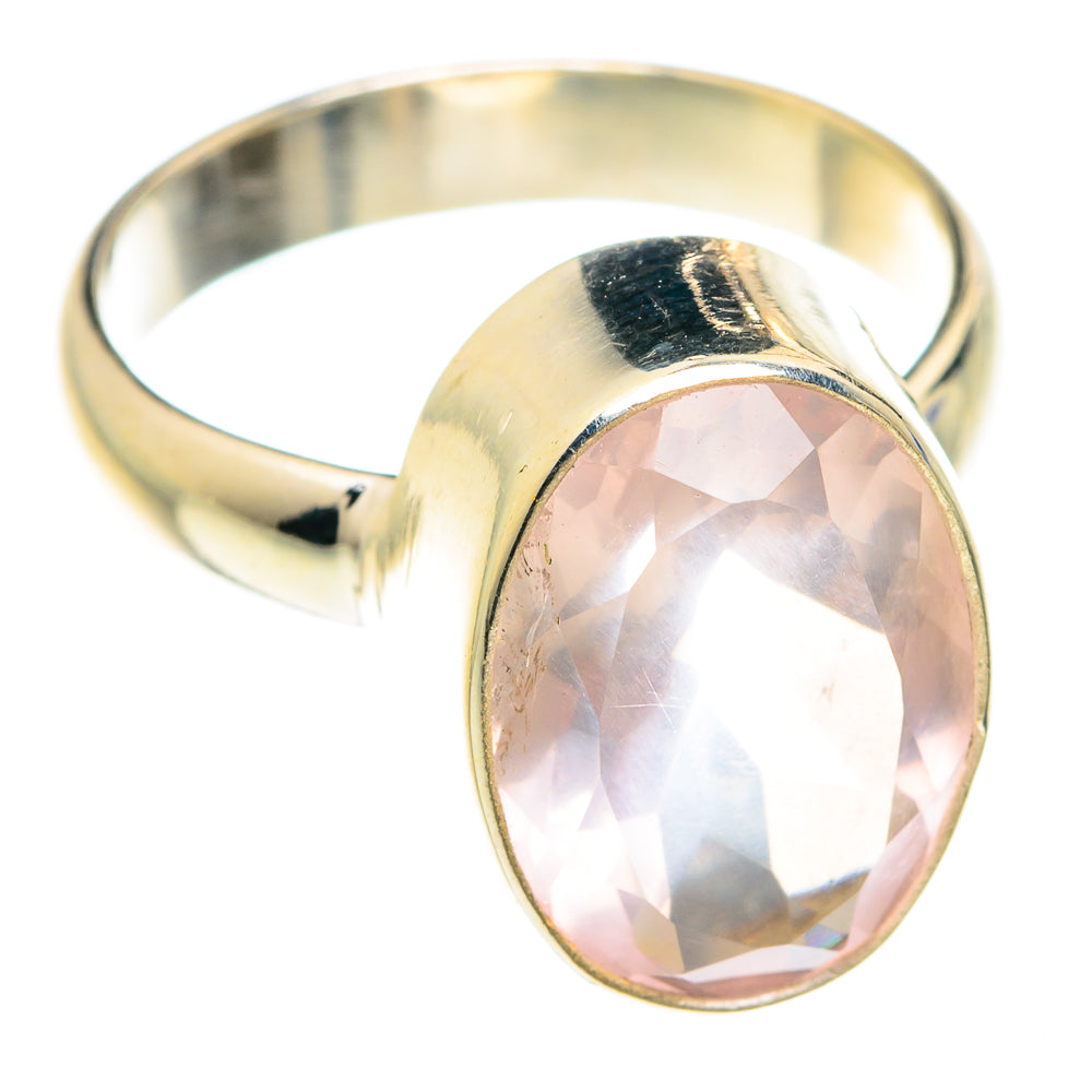 Rose Quartz Rings handcrafted by Anasilvercos - RING75288