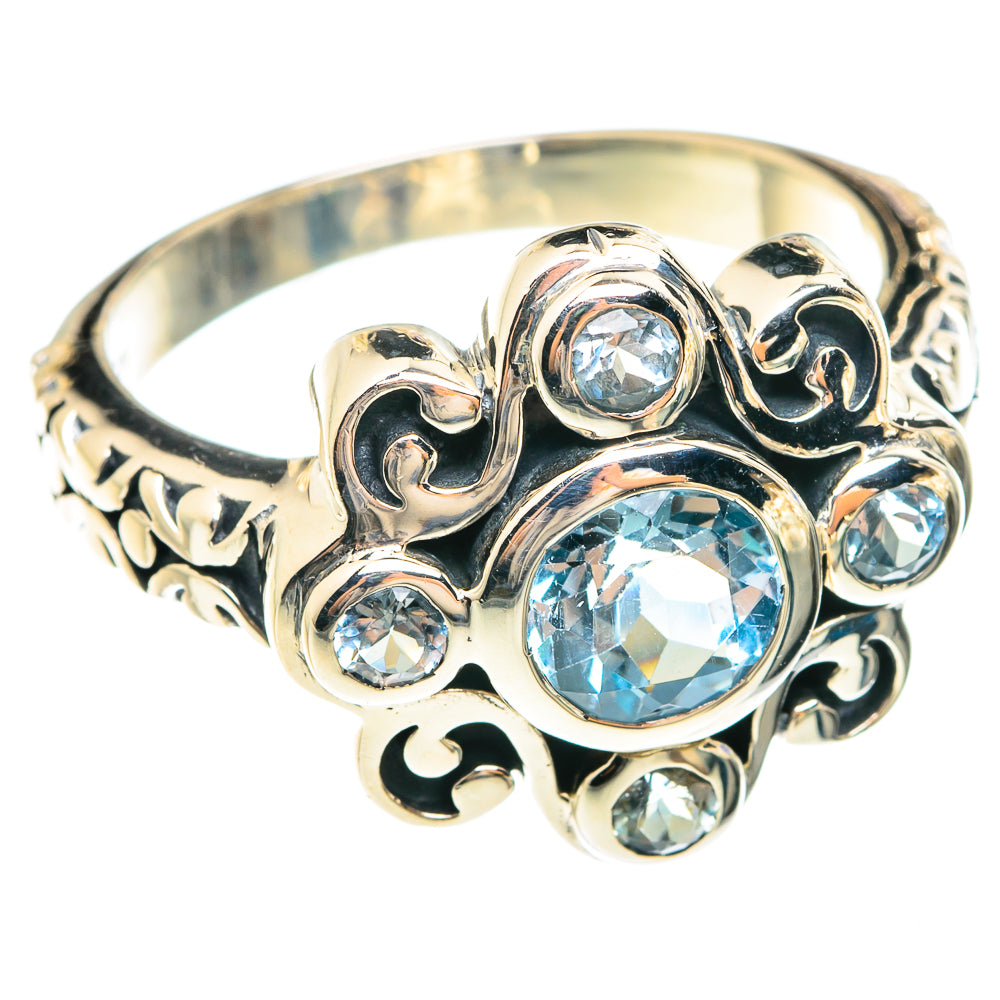 Blue Topaz Rings handcrafted by Anasilvercos - RING75301