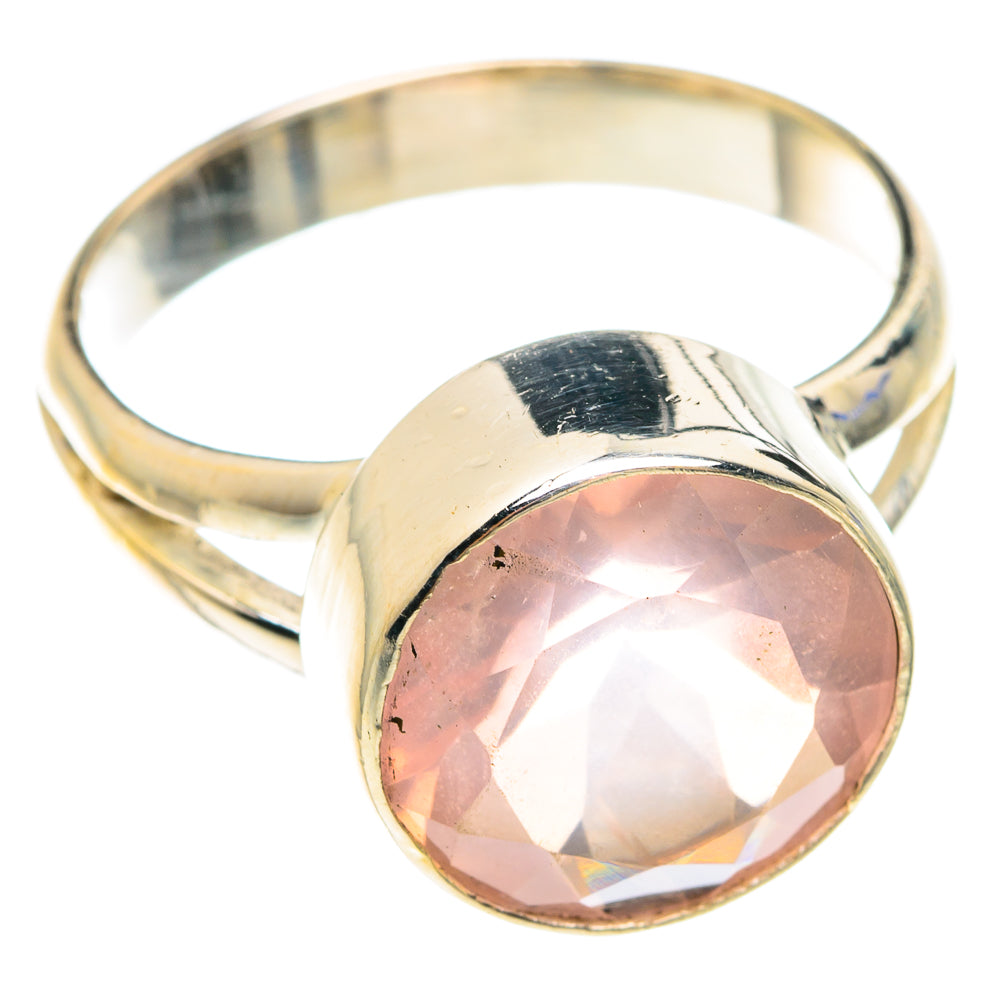 Rose Quartz Rings handcrafted by Anasilvercos - RING75312