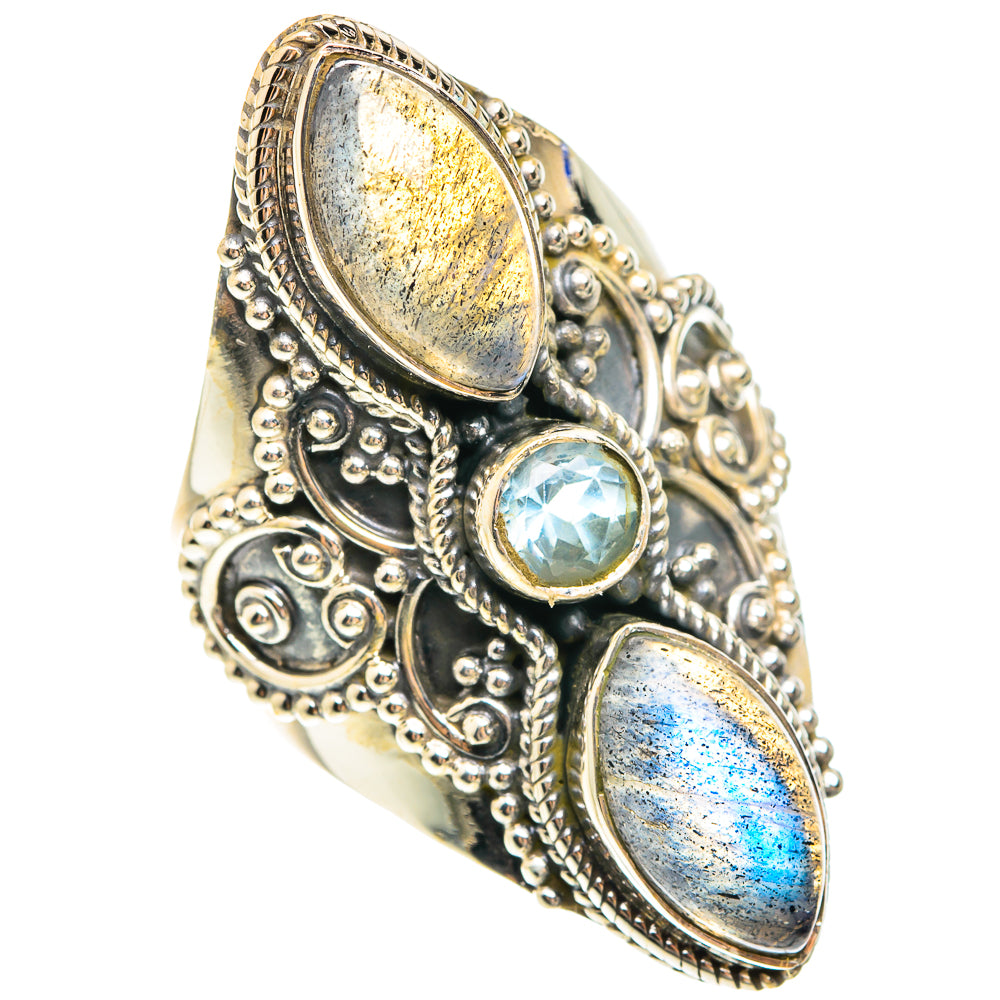 Labradorite Rings handcrafted by Anasilvercos - RING75323