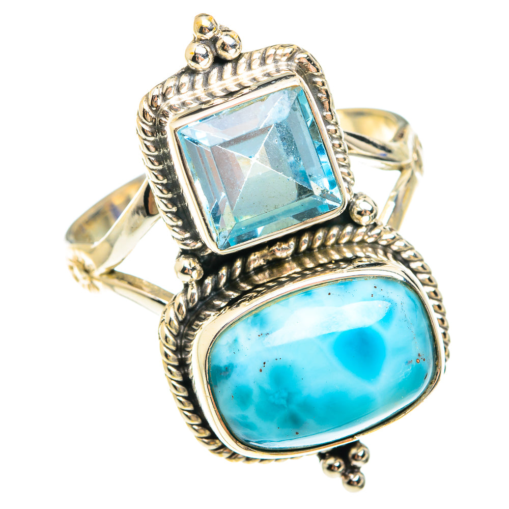 Larimar Rings handcrafted by Anasilvercos - RING75326